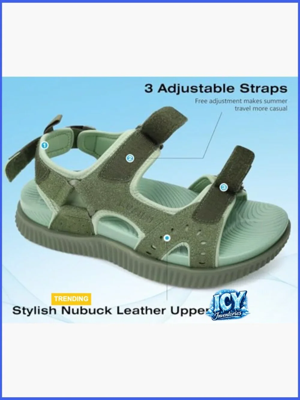 Mens Hiking Sandals With Arch Support Sport Recovery Athletic Walking